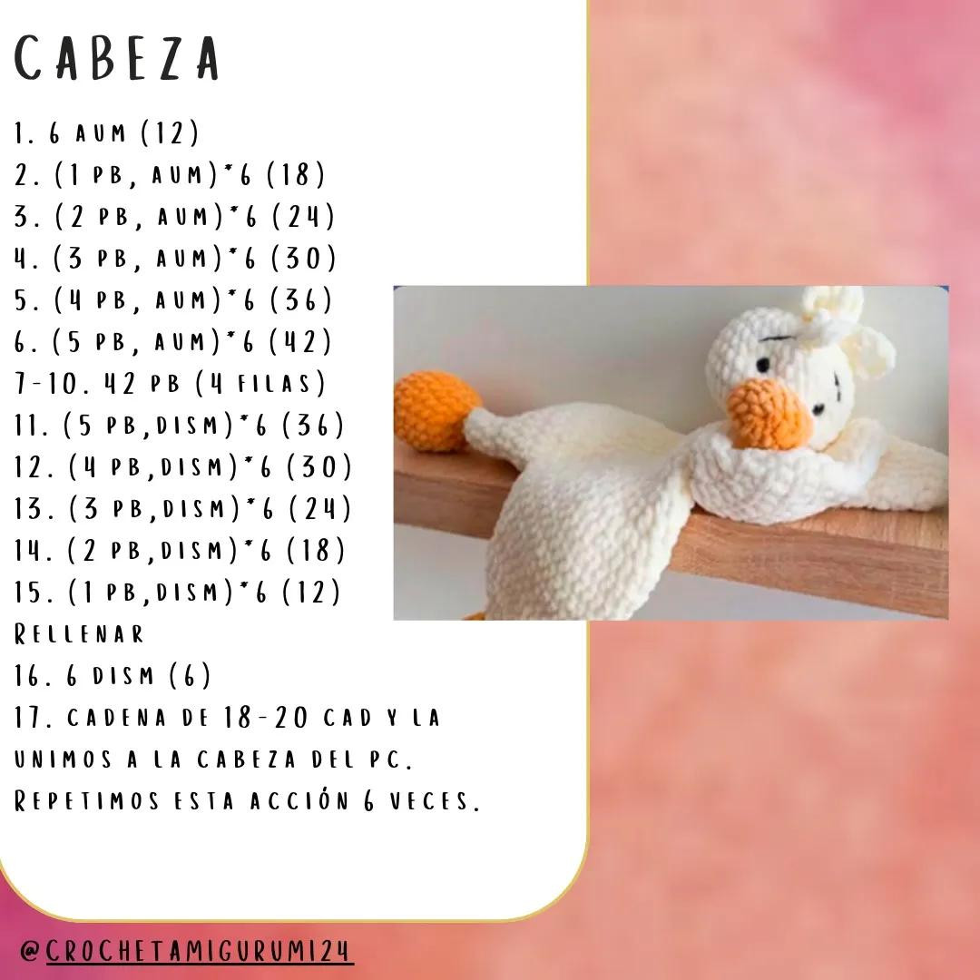 Patrón: Manta de Bebe Pato - Paso a Paso