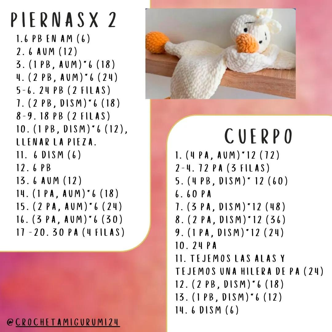 Patrón: Manta de Bebe Pato - Paso a Paso