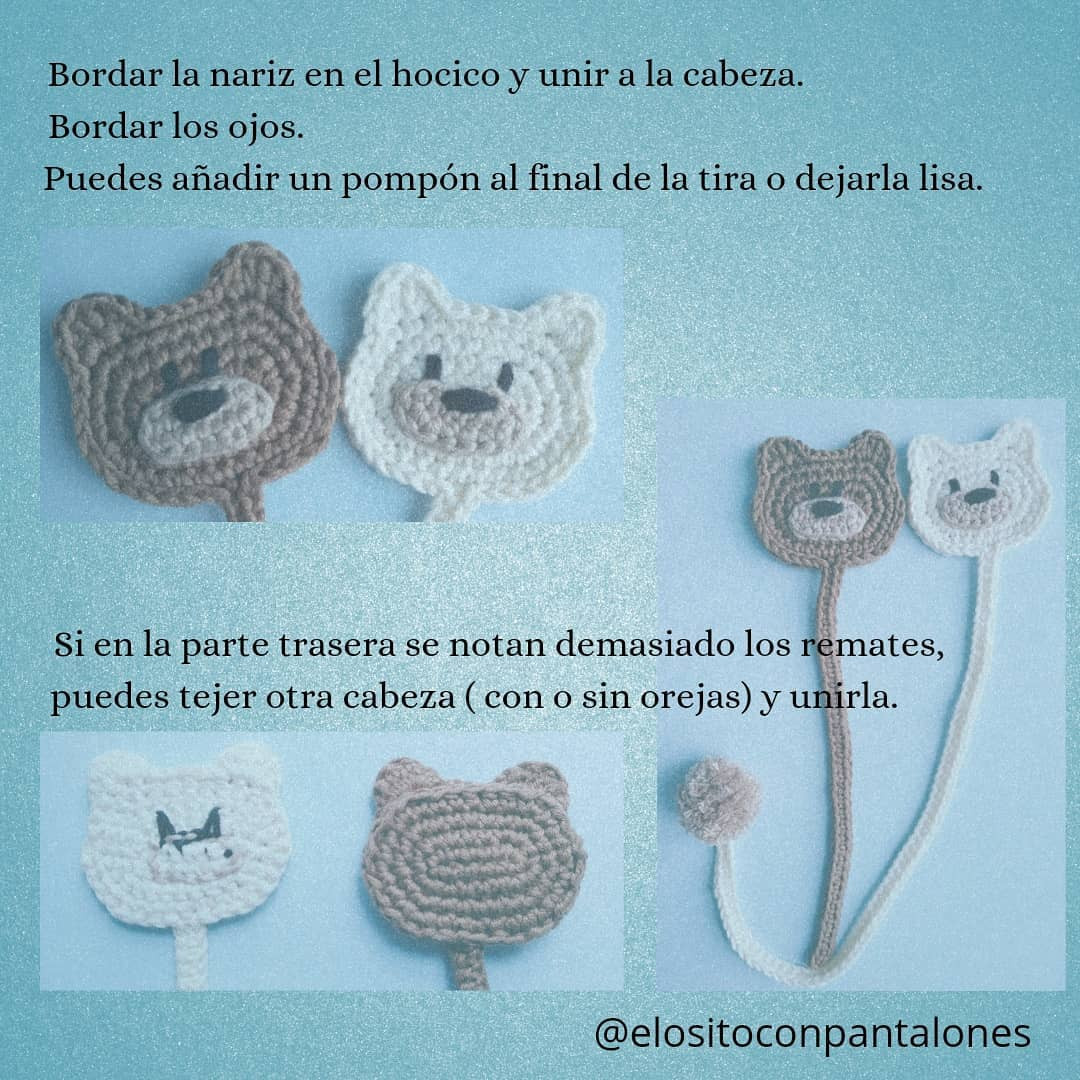 Patrón Marcapáginas Osito: Tutorial de Ganchillo para Decorar Libros