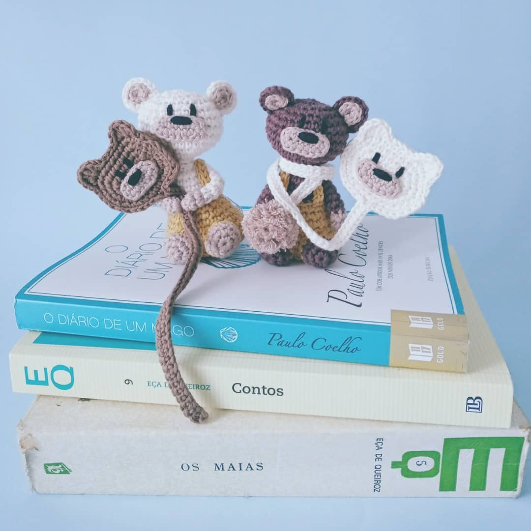 Patrón Marcapáginas Osito: Tutorial de Ganchillo para Decorar Libros