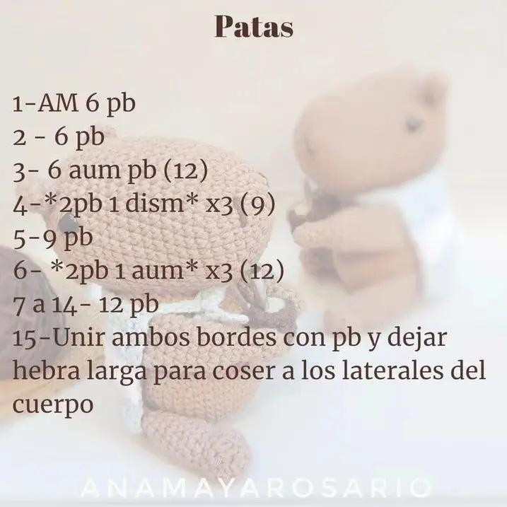 Patron Mini Capi: Guía de tejido amigurumi capibara