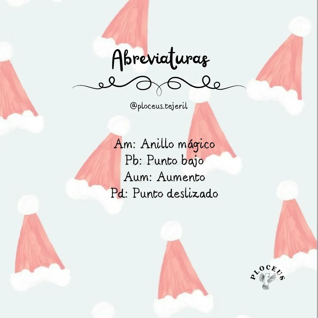 Patrón mini gorrito Navidad crochet rojo y blanco