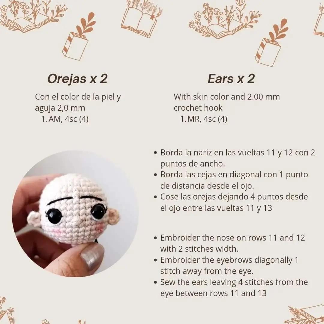 Patrón Móc Len Búp Bê Frida Kahlo Dáng Sách