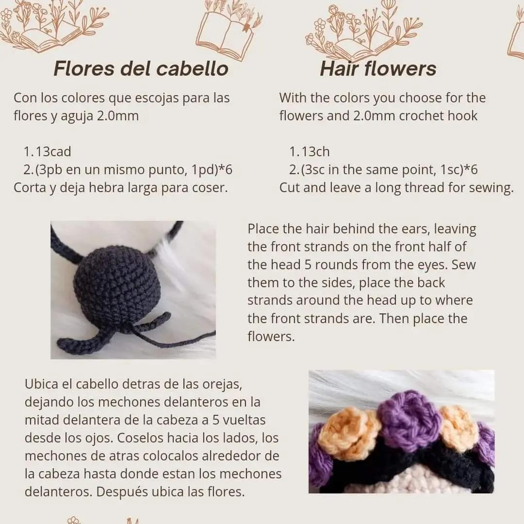 Patrón Móc Len Búp Bê Frida Kahlo Dáng Sách