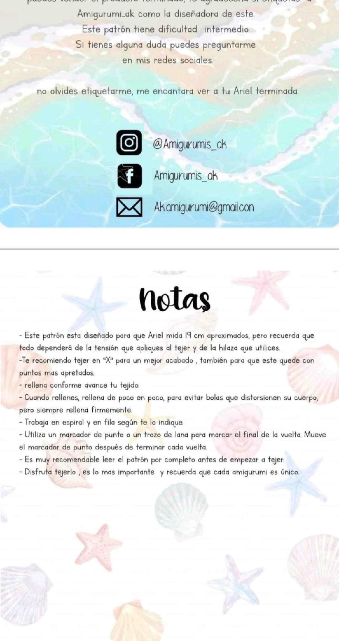 Patron Móc Len Búp bê Nàng tiên cá Ariel Amigurumi Chi Tiết