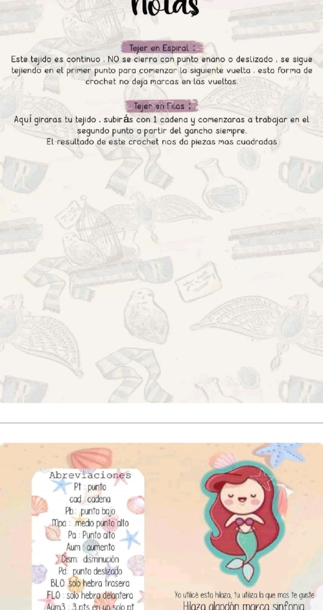 Patron Móc Len Búp bê Nàng tiên cá Ariel Amigurumi Chi Tiết