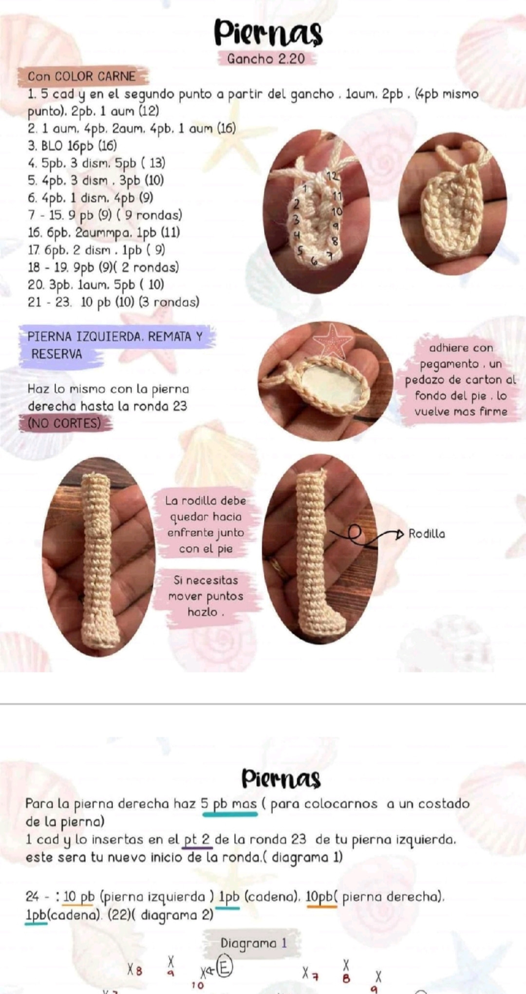 Patron Móc Len Búp bê Nàng tiên cá Ariel Amigurumi Chi Tiết