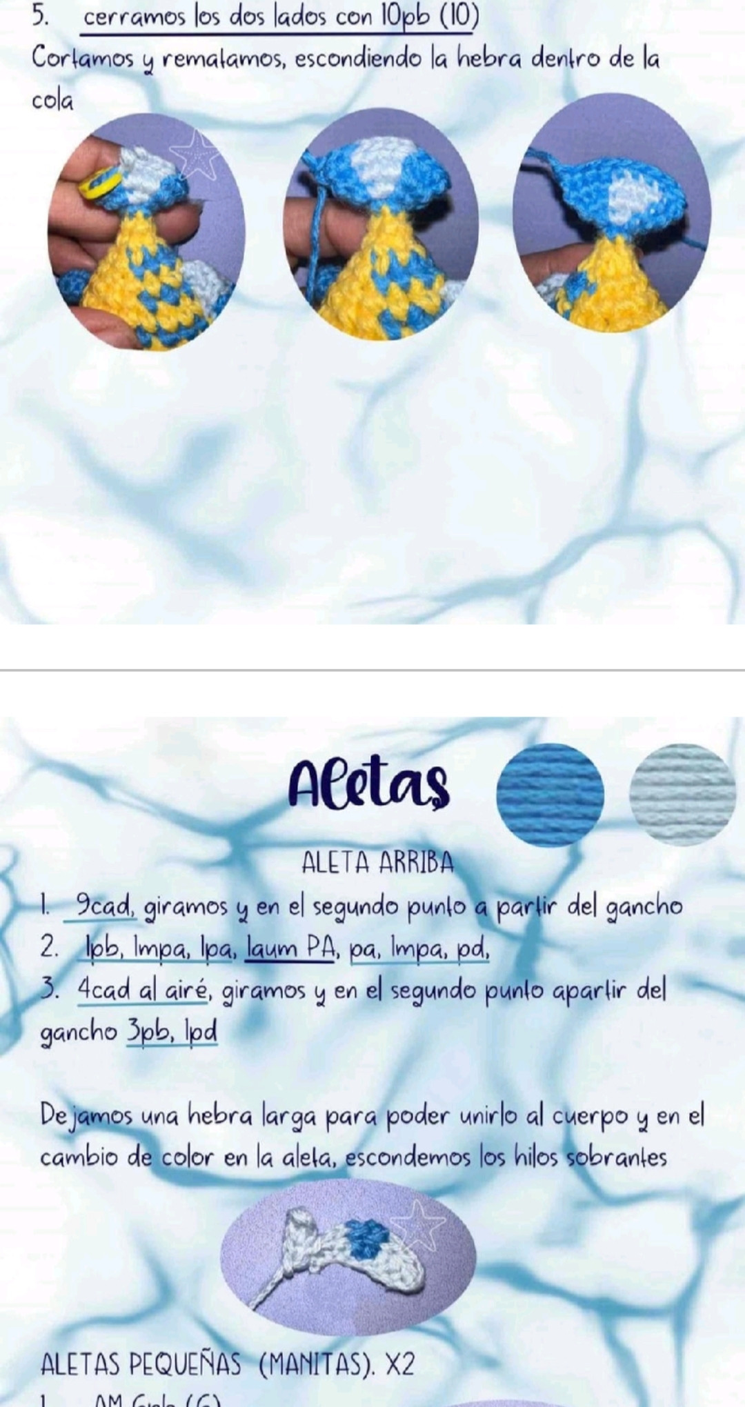 Patron Móc Len Búp bê Nàng tiên cá Ariel Amigurumi Chi Tiết