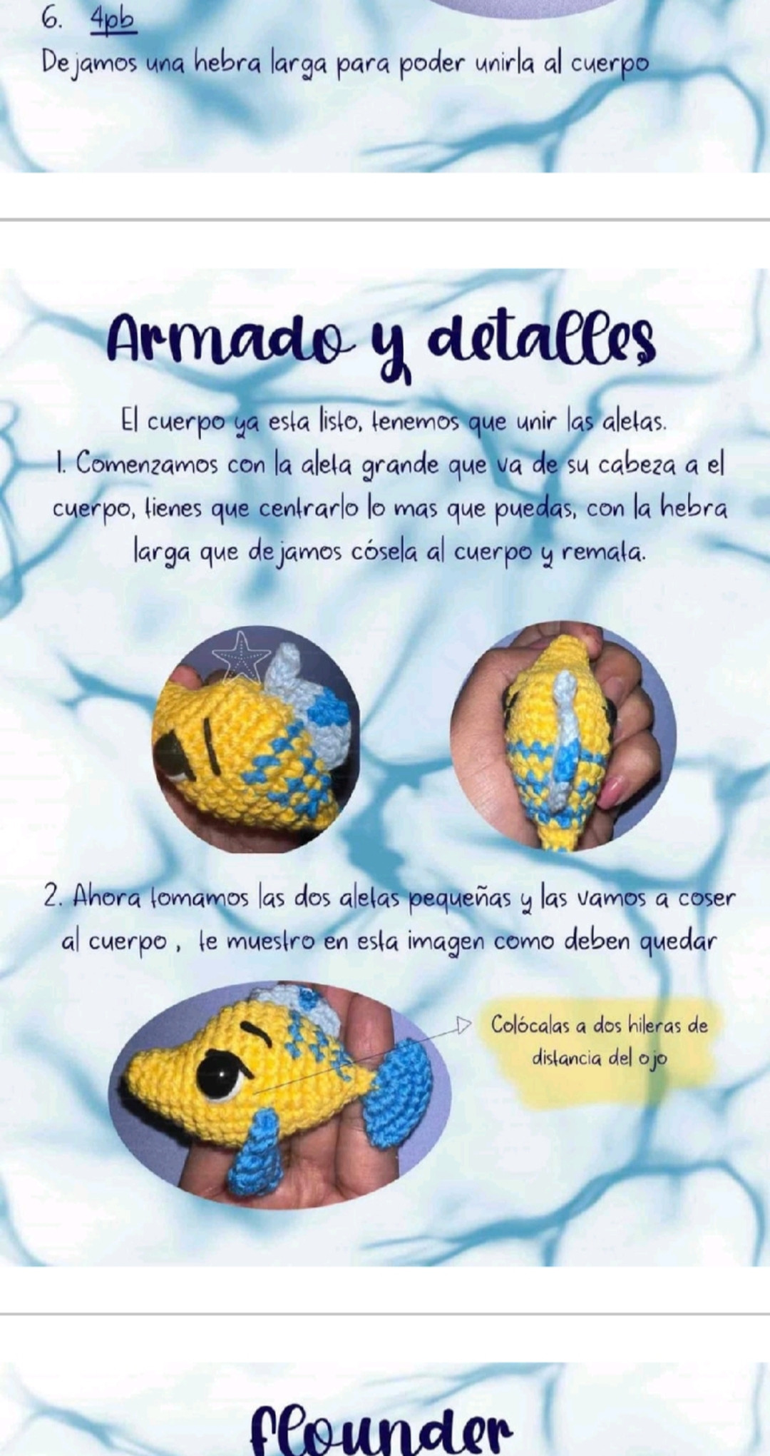 Patron Móc Len Búp bê Nàng tiên cá Ariel Amigurumi Chi Tiết