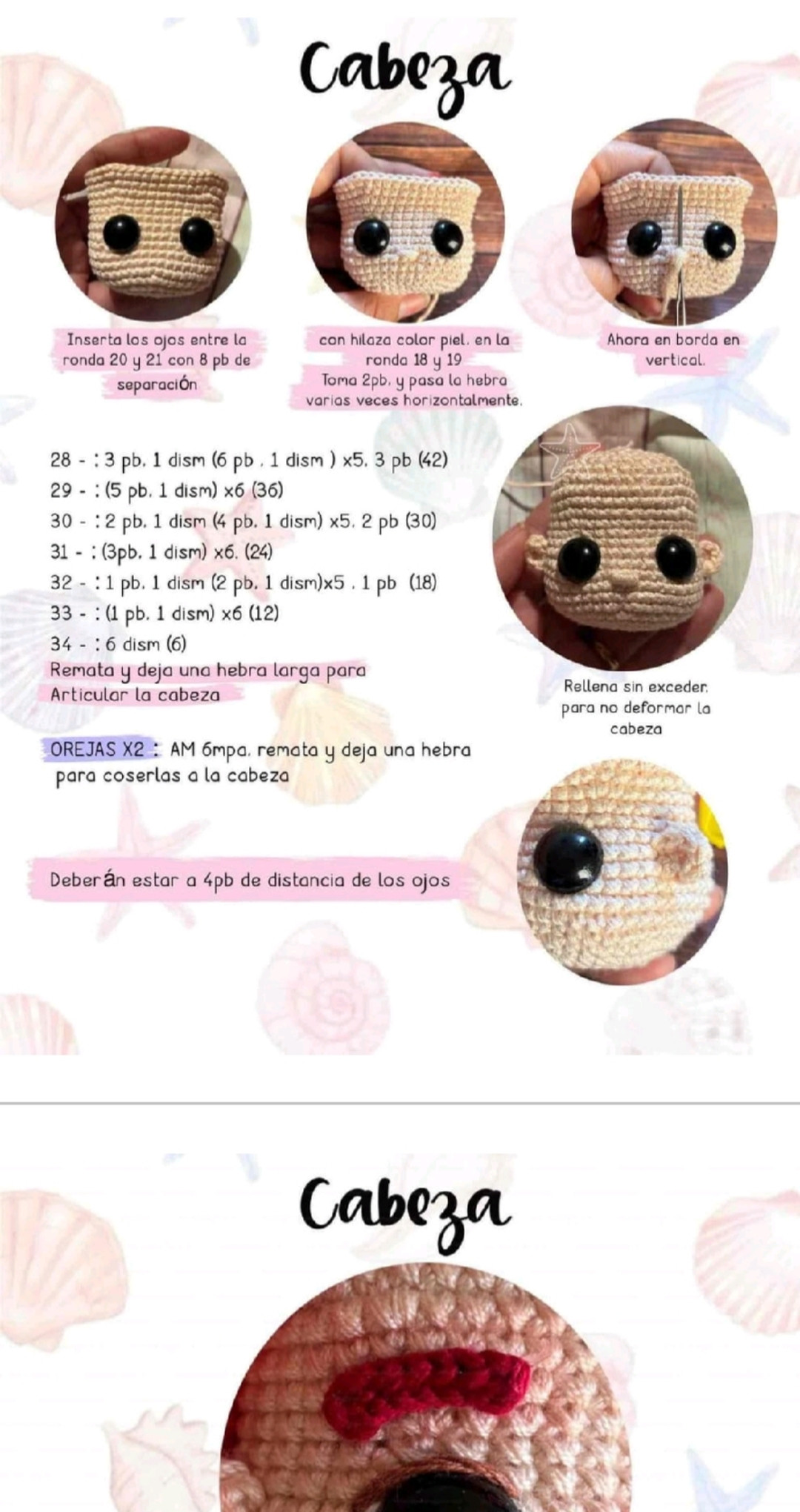 Patron Móc Len Búp bê Nàng tiên cá Ariel Amigurumi Chi Tiết