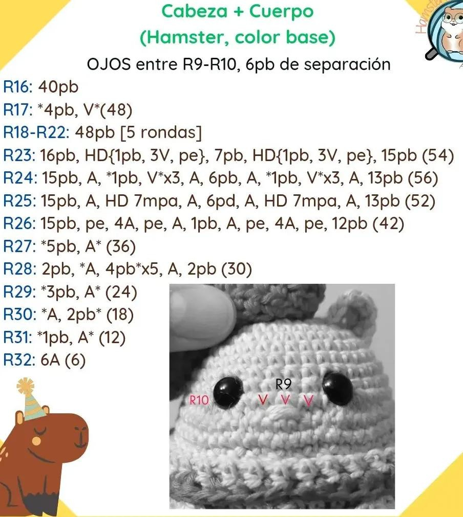 Patrón Móc Len Hamster Mặc Áo Capybara