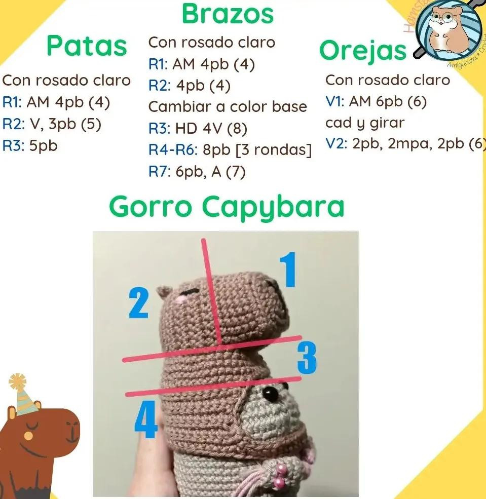 Patrón Móc Len Hamster Mặc Áo Capybara