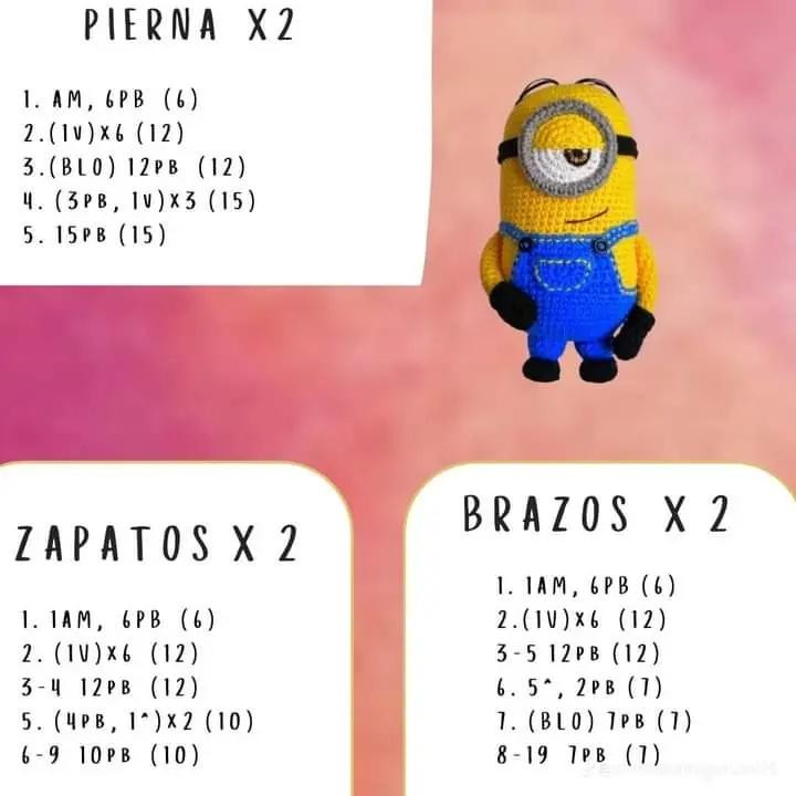 Patrón Móc Len Minion: Hướng Dẫn Chi Tiết Từng Phần