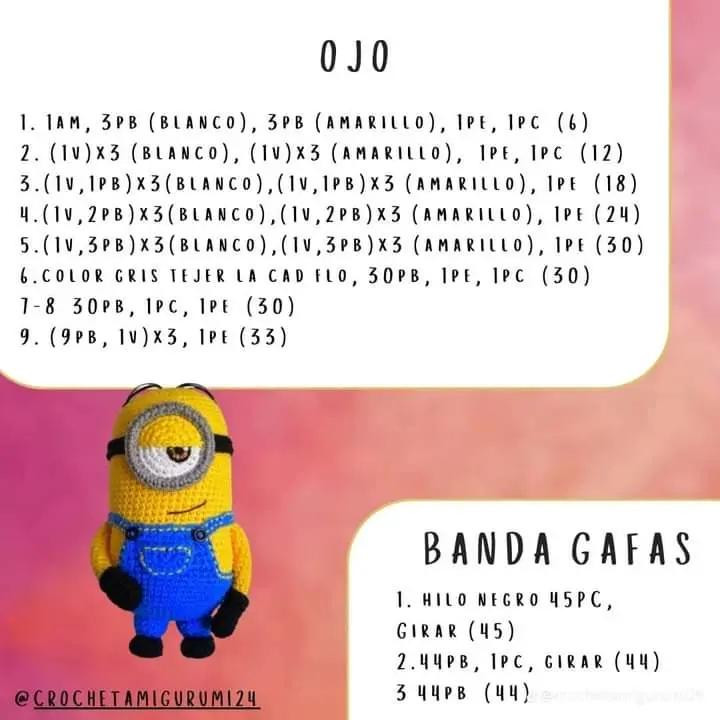 Patrón Móc Len Minion: Hướng Dẫn Chi Tiết Từng Phần