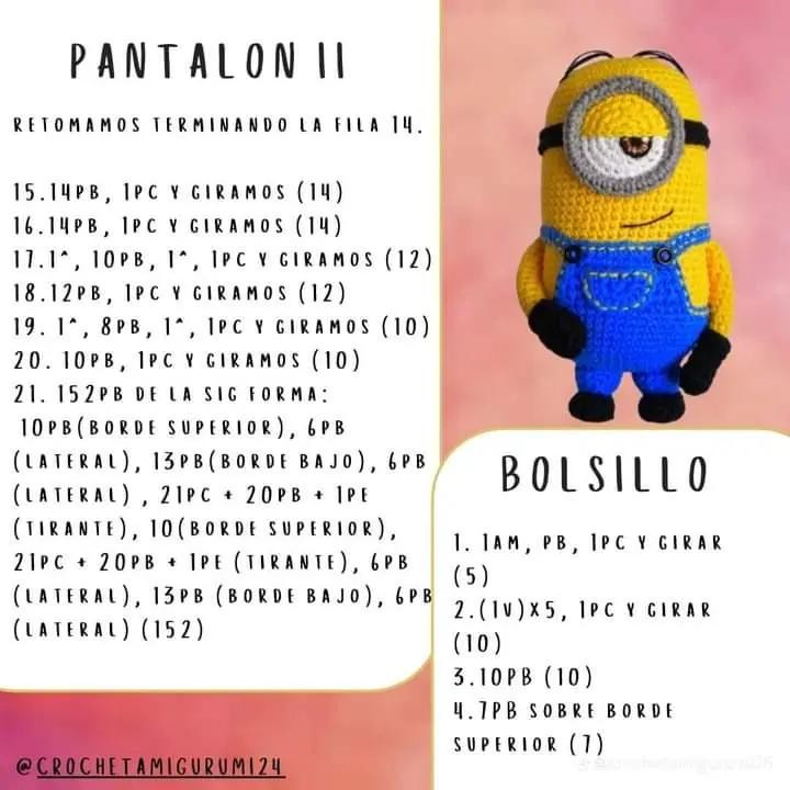 Patrón Móc Len Minion: Hướng Dẫn Chi Tiết Từng Phần