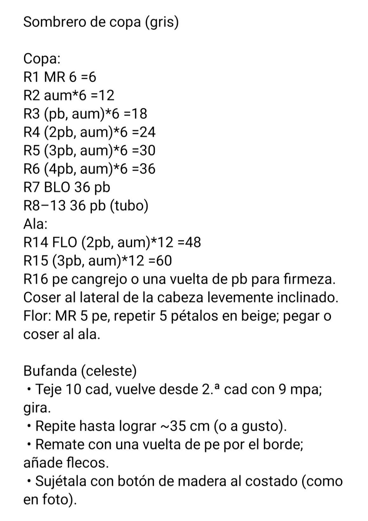 Patrón Móc Len Muñeco de Nieve Navidad con Sombrero y Bufanda