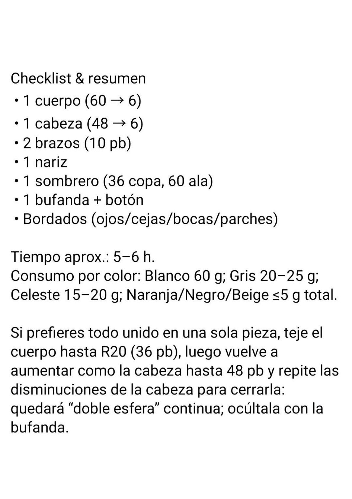 Patrón Móc Len Muñeco de Nieve Navidad con Sombrero y Bufanda