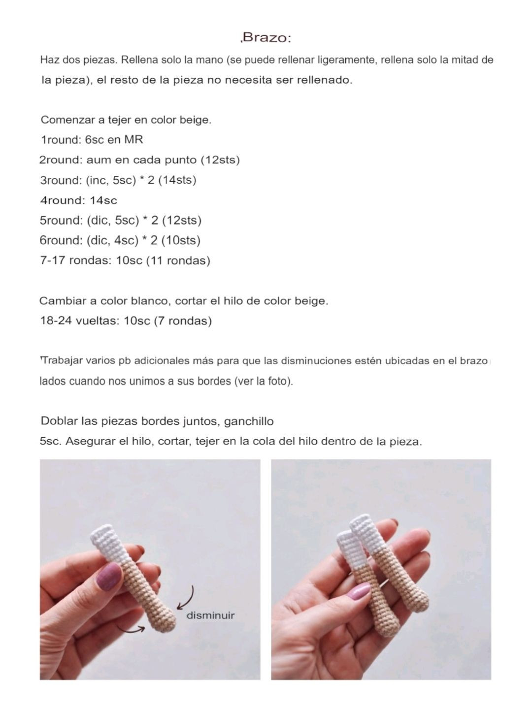 Patrón Muñeca Amigurumi con Pelo Rizado y Overol Rosa