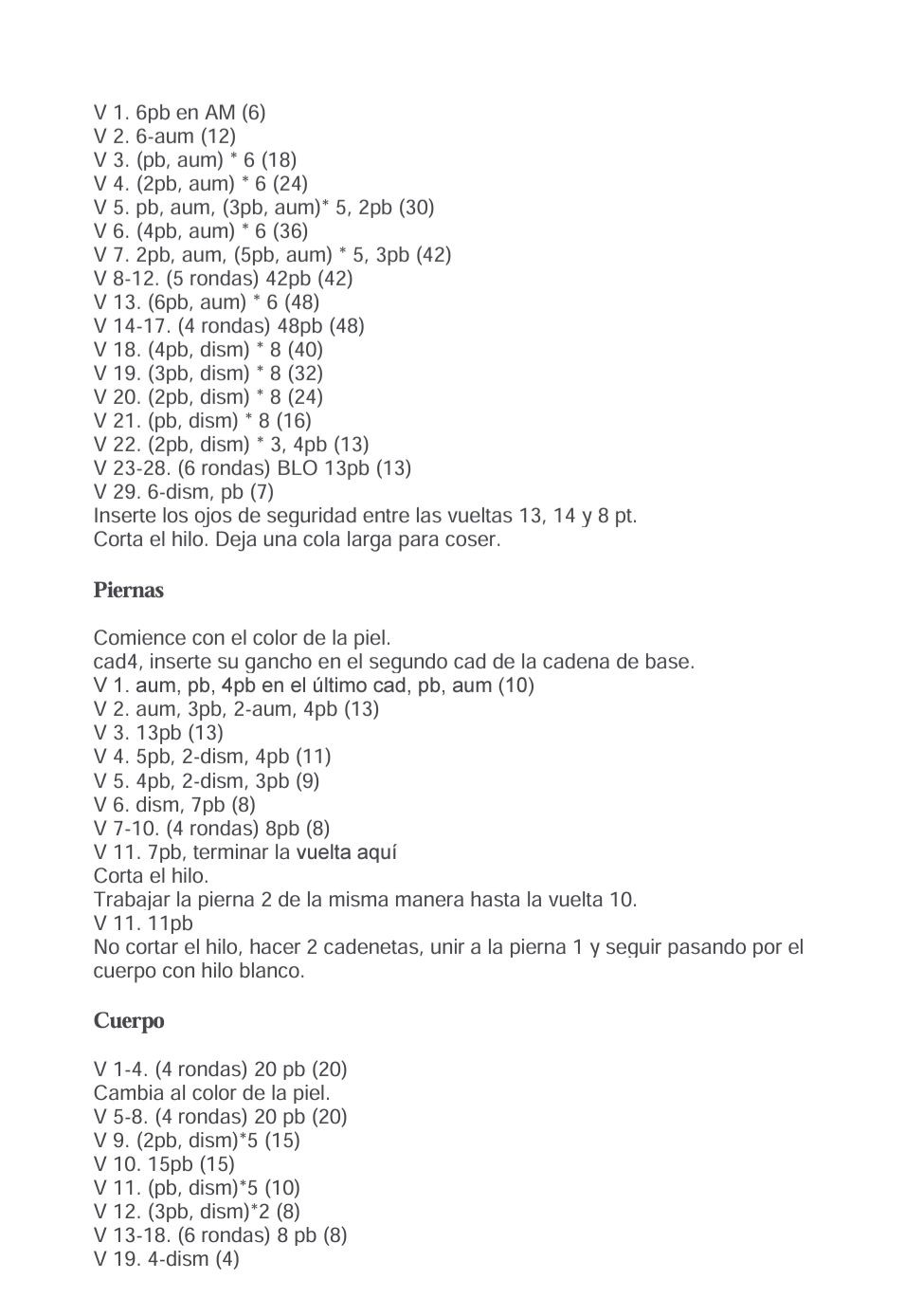 Patrón Muñeca Amigurumi Luffy One Piece Gratis PDF