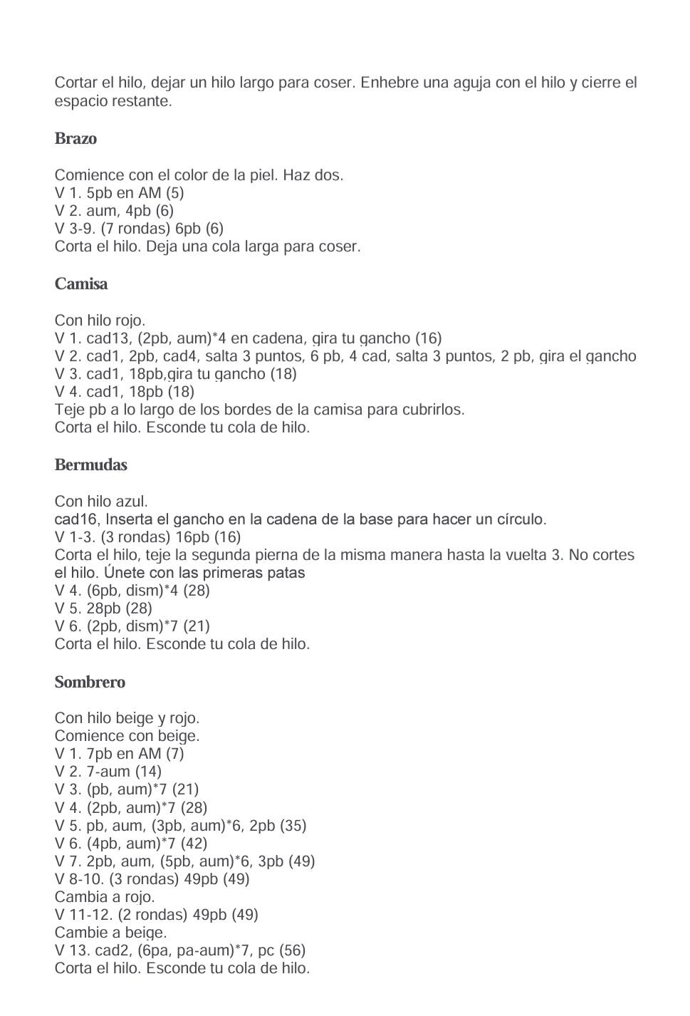 Patrón Muñeca Amigurumi Luffy One Piece Gratis PDF