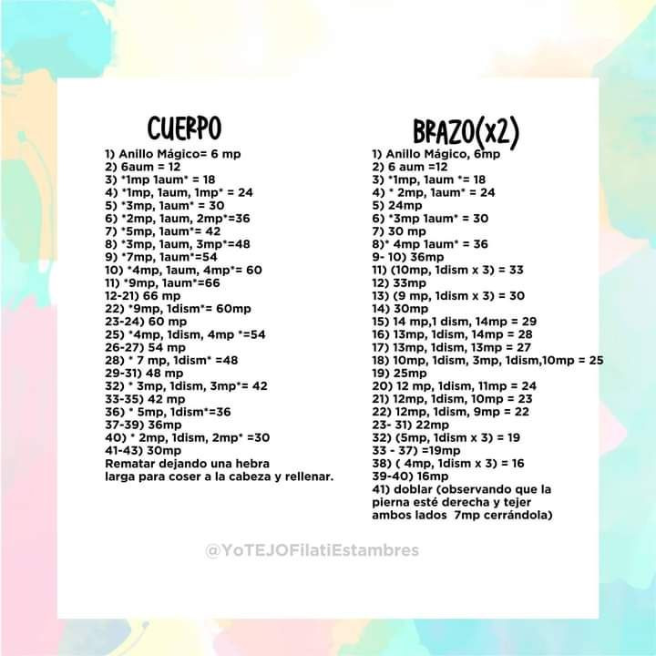 Patron Oso Parches Amigurumi Completo