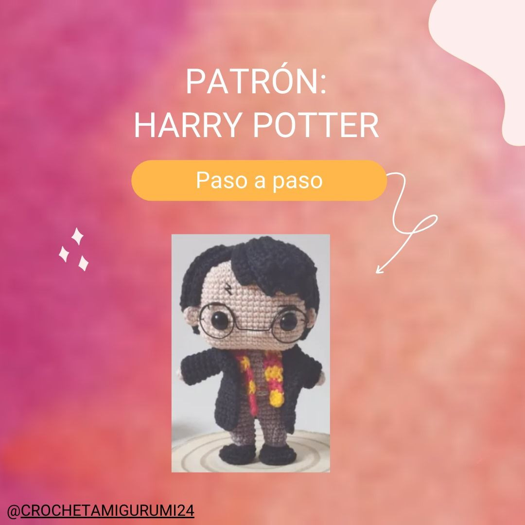 Patrón paso a paso: Búp bê Harry Potter móc len