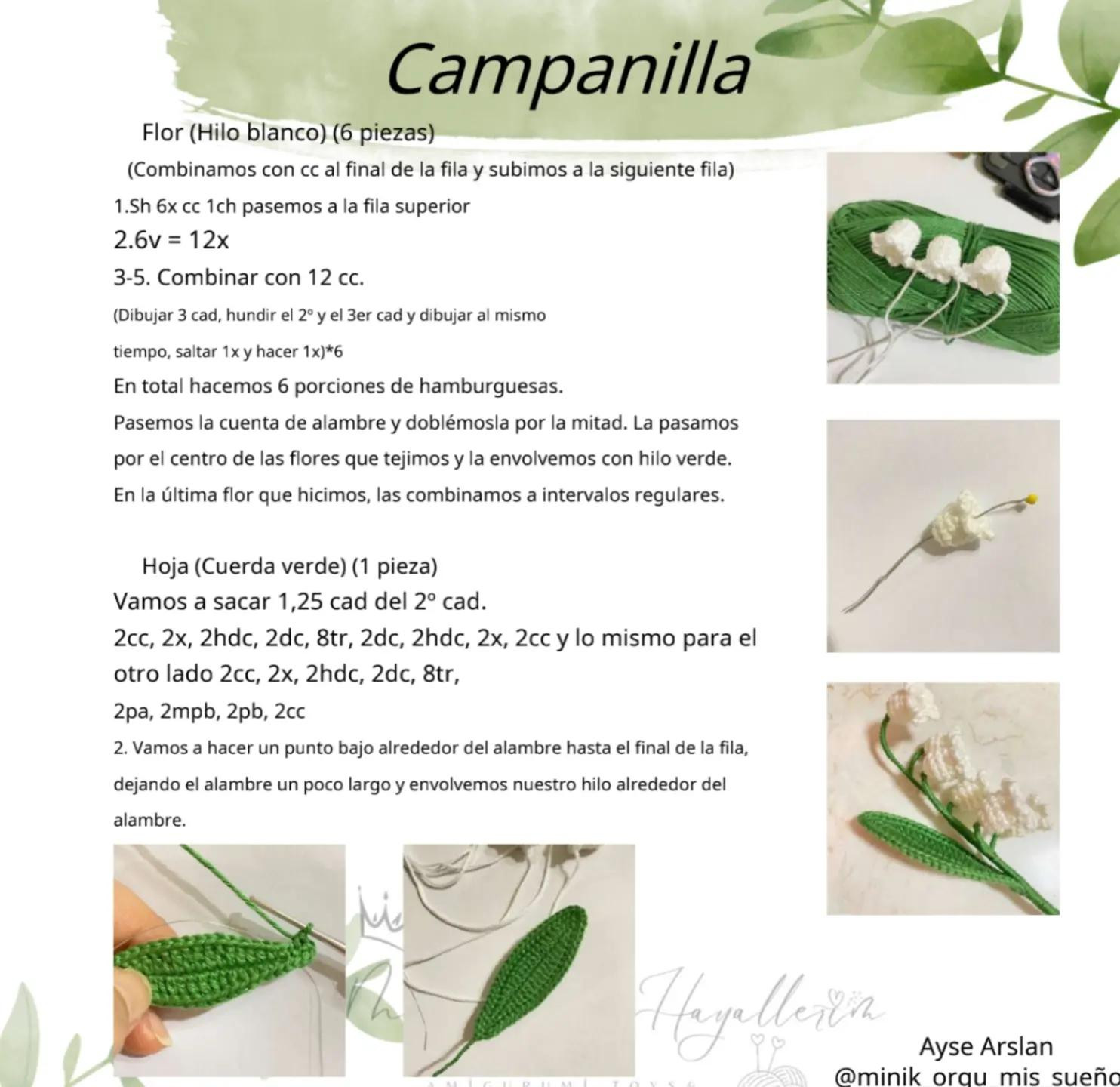 Patrón paso a paso para muñeca amigurumi Jayla con vestido rosa y flores