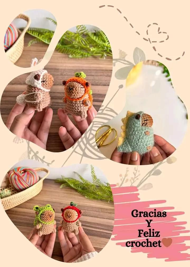 Patrón PDF Capibara Amigurumi Cuerpo: Tutorial de Crochet Paso a Paso con Instrucciones y Materiales