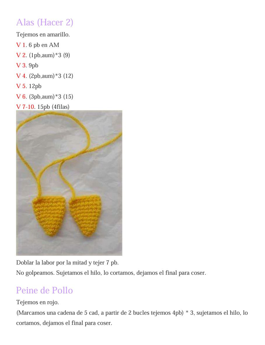 Patrón PDF Gratis Lindo Pollito Amigurumi