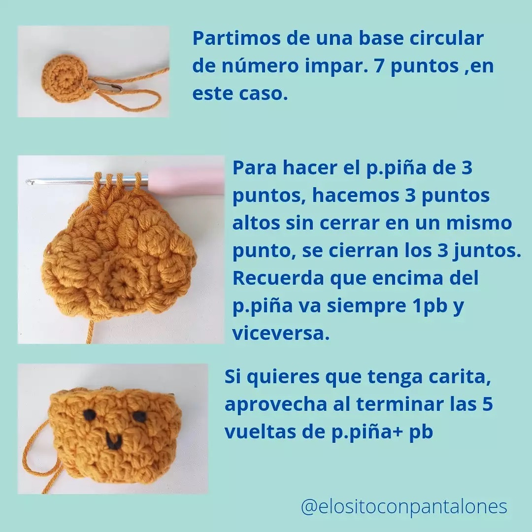 Patrón Piña Amigurumi: Guía completa con abreviaturas, materiales y paso a paso