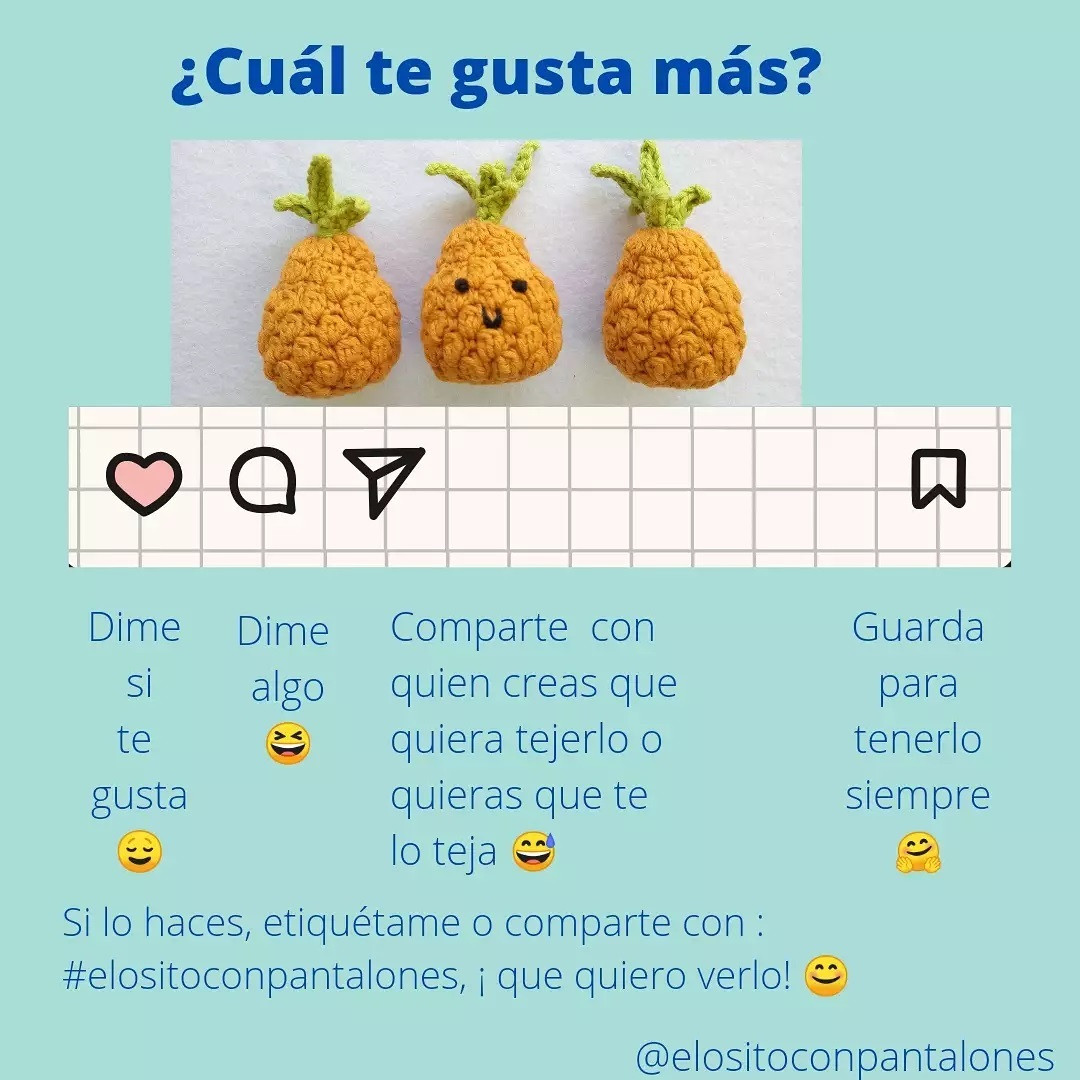Patrón Piña Amigurumi: Guía completa con abreviaturas, materiales y paso a paso