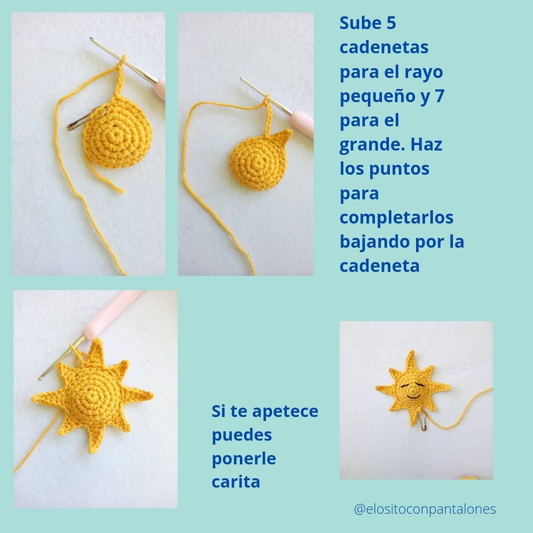 Patrón Sol Amigurumi: Tutorial paso a paso para tejer un sol amarillo con ganchillo