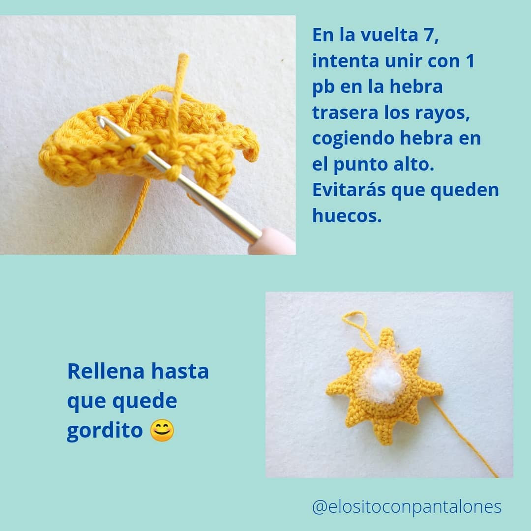 Patrón Sol Amigurumi: Tutorial paso a paso para tejer un sol amarillo con ganchillo