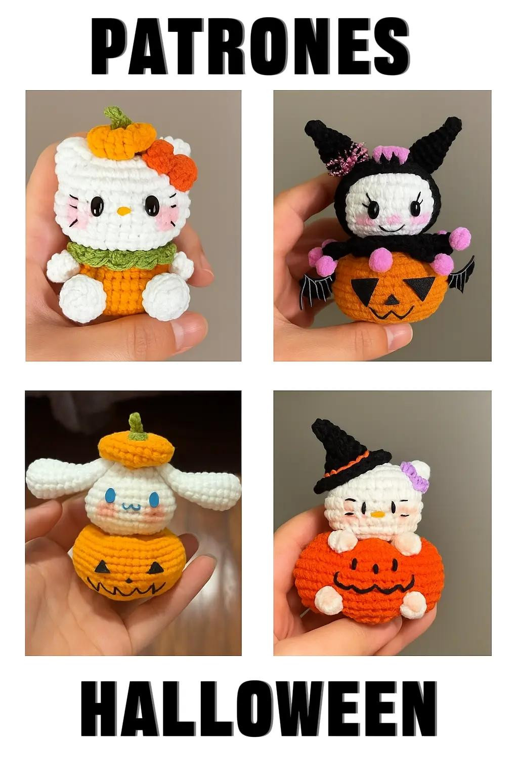 Patrones Amigurumi Halloween: Hello Kitty, Kuromi, Yu-Gi-Oh y más