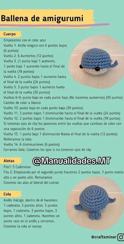 Patrones de amigurumi gratis: tortuga, ballena, axolotl y gato en taza