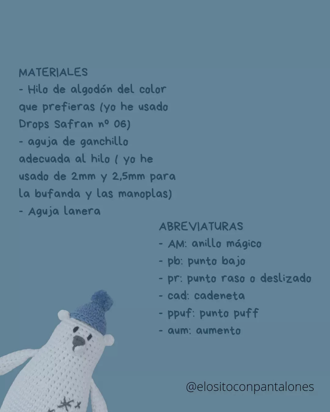 Patrones de Complementos para Osito Polar: Gorro, Bufanda y Manoplas