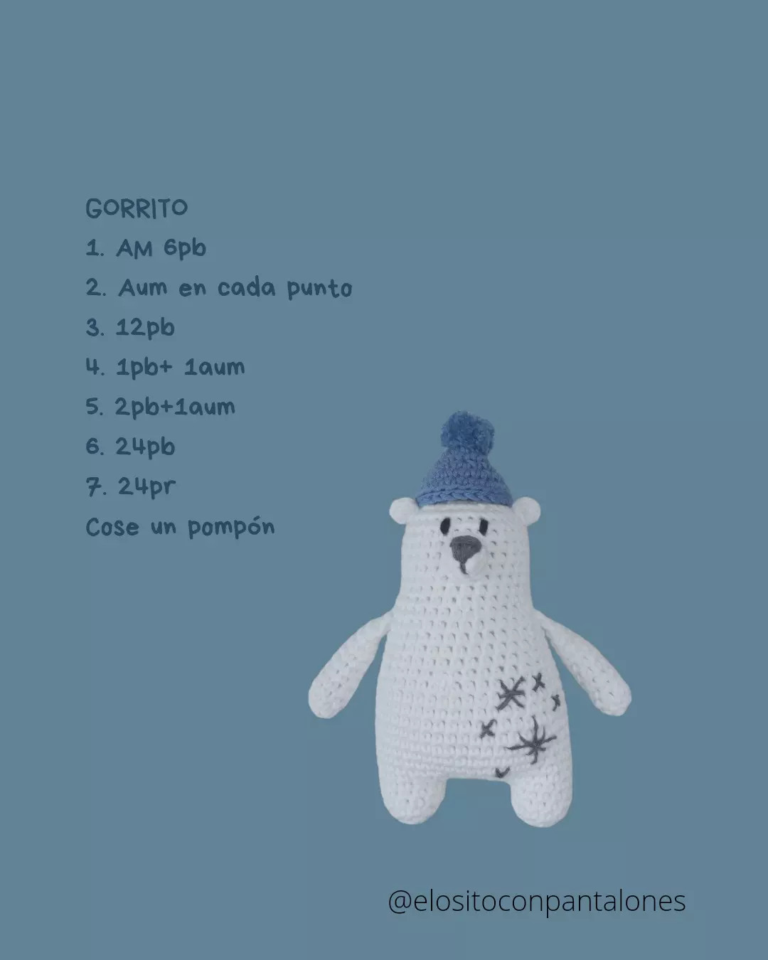 Patrones de Complementos para Osito Polar: Gorro, Bufanda y Manoplas