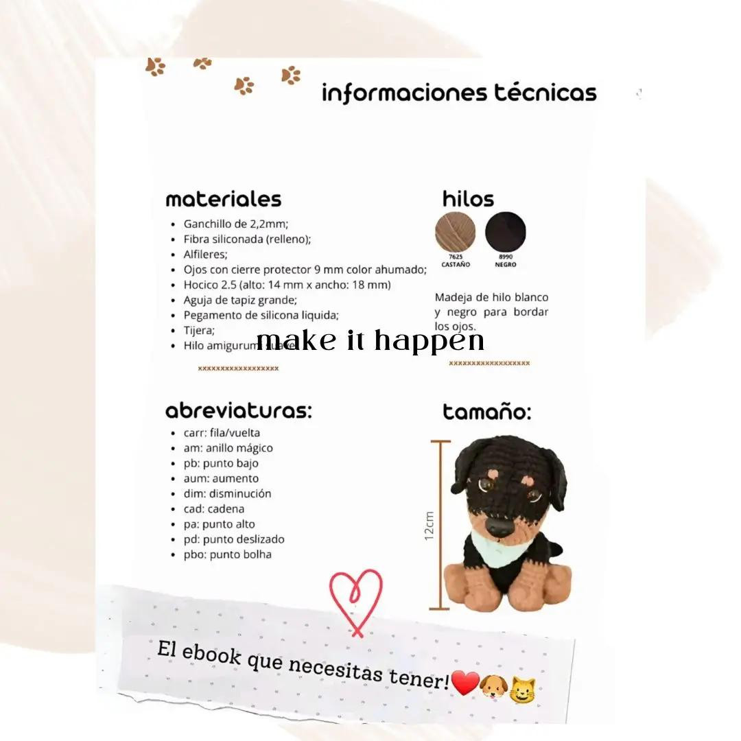 Patrones gratis de amigurumi Rottweiler
