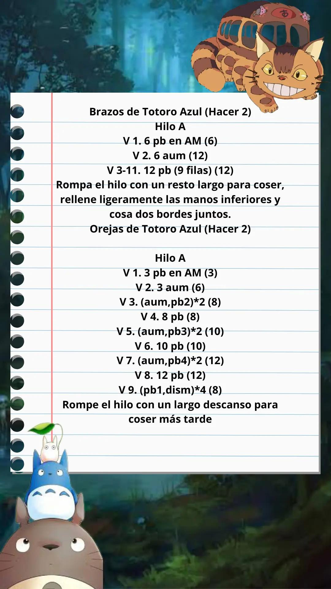 Patrones gratis para Amigurumi Chibi Totoro paso a paso