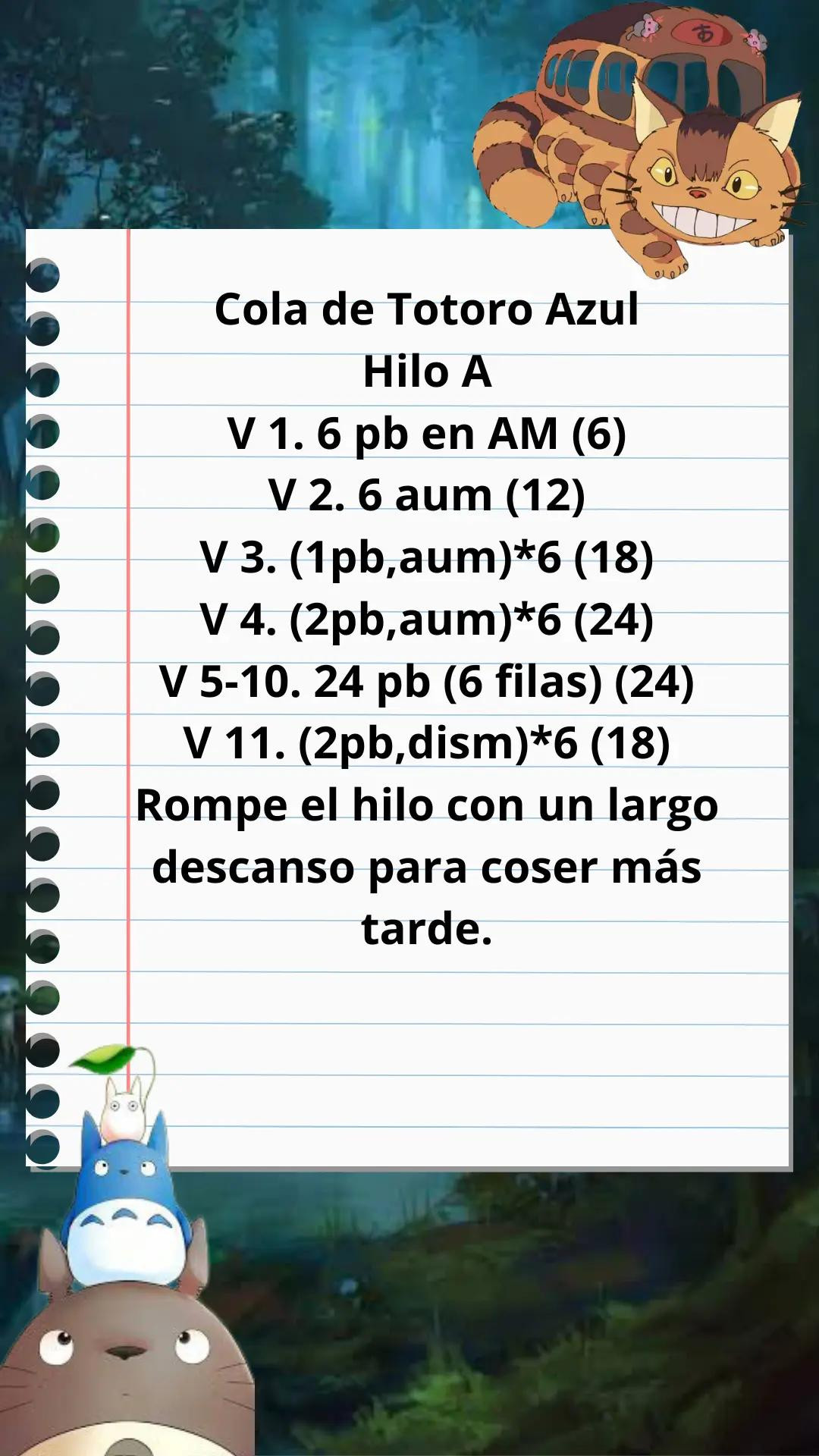 Patrones gratis para Amigurumi Chibi Totoro paso a paso