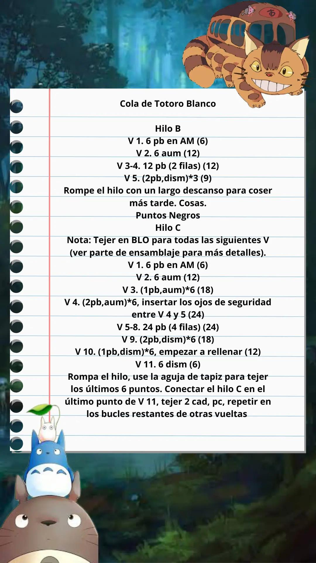 Patrones gratis para Amigurumi Chibi Totoro paso a paso