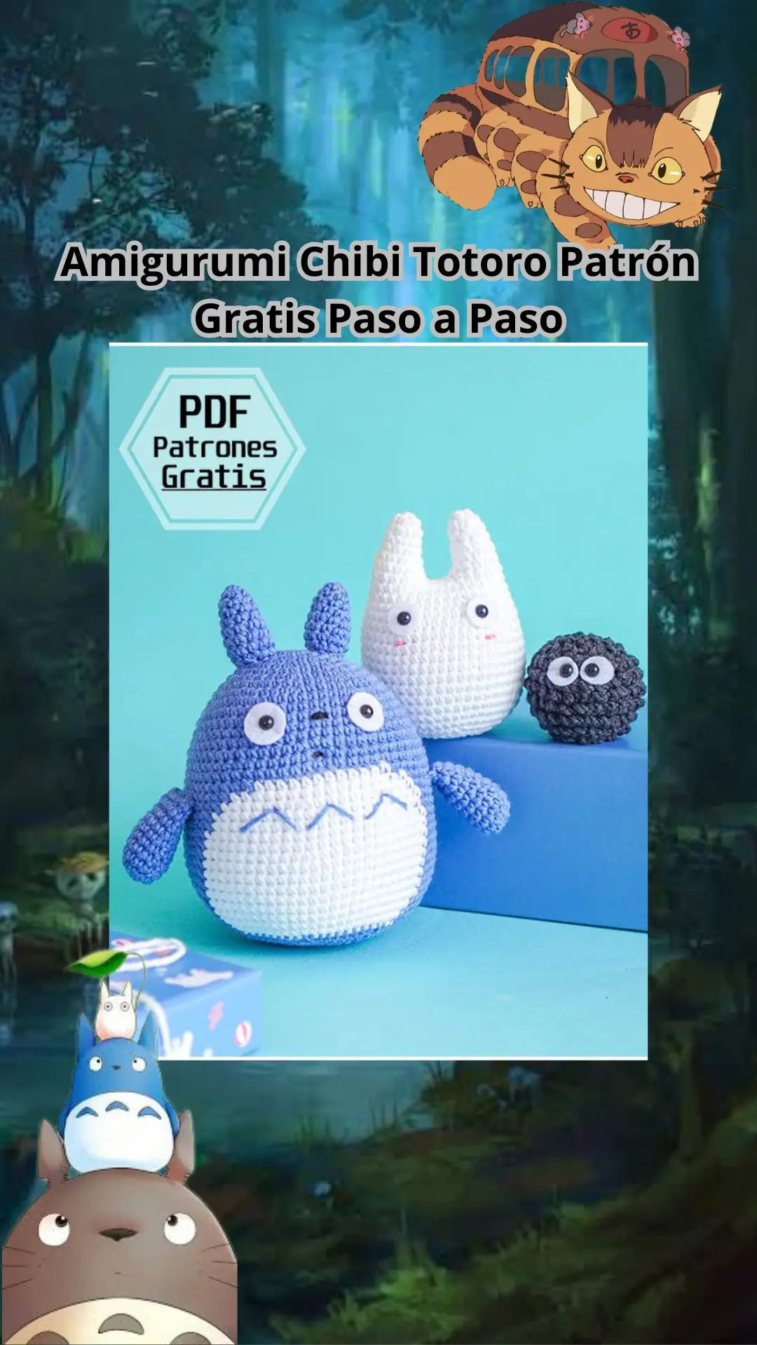 Patrones gratis para Amigurumi Chibi Totoro paso a paso