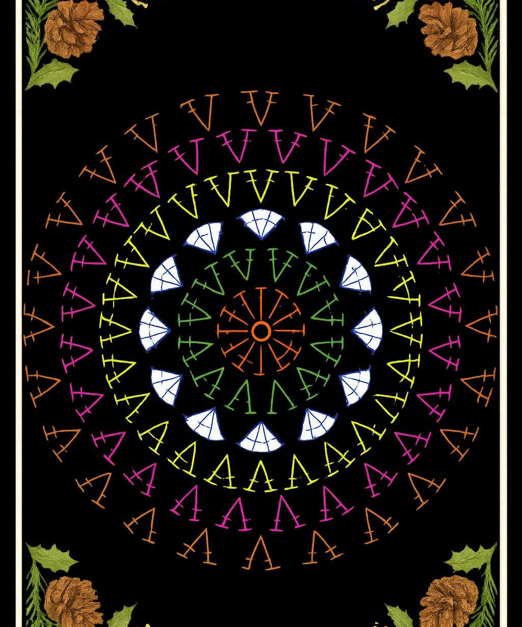 Pattern crochet per palline natalizie colorate e decorazioni di Natale