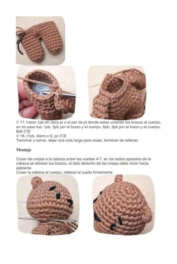 PDF Amigurumi Oso y Bolsa de Miel Patrón Gratis