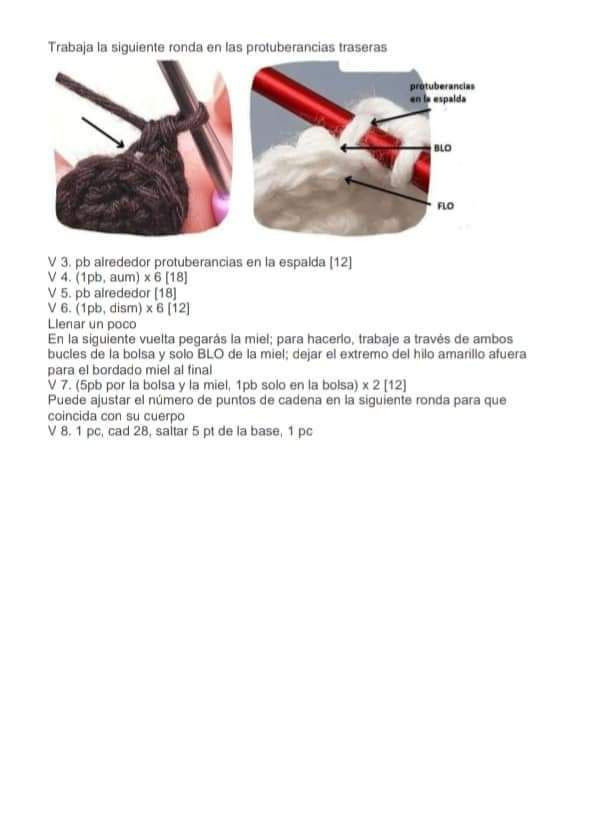 PDF Amigurumi Oso y Bolsa de Miel Patrón Gratis