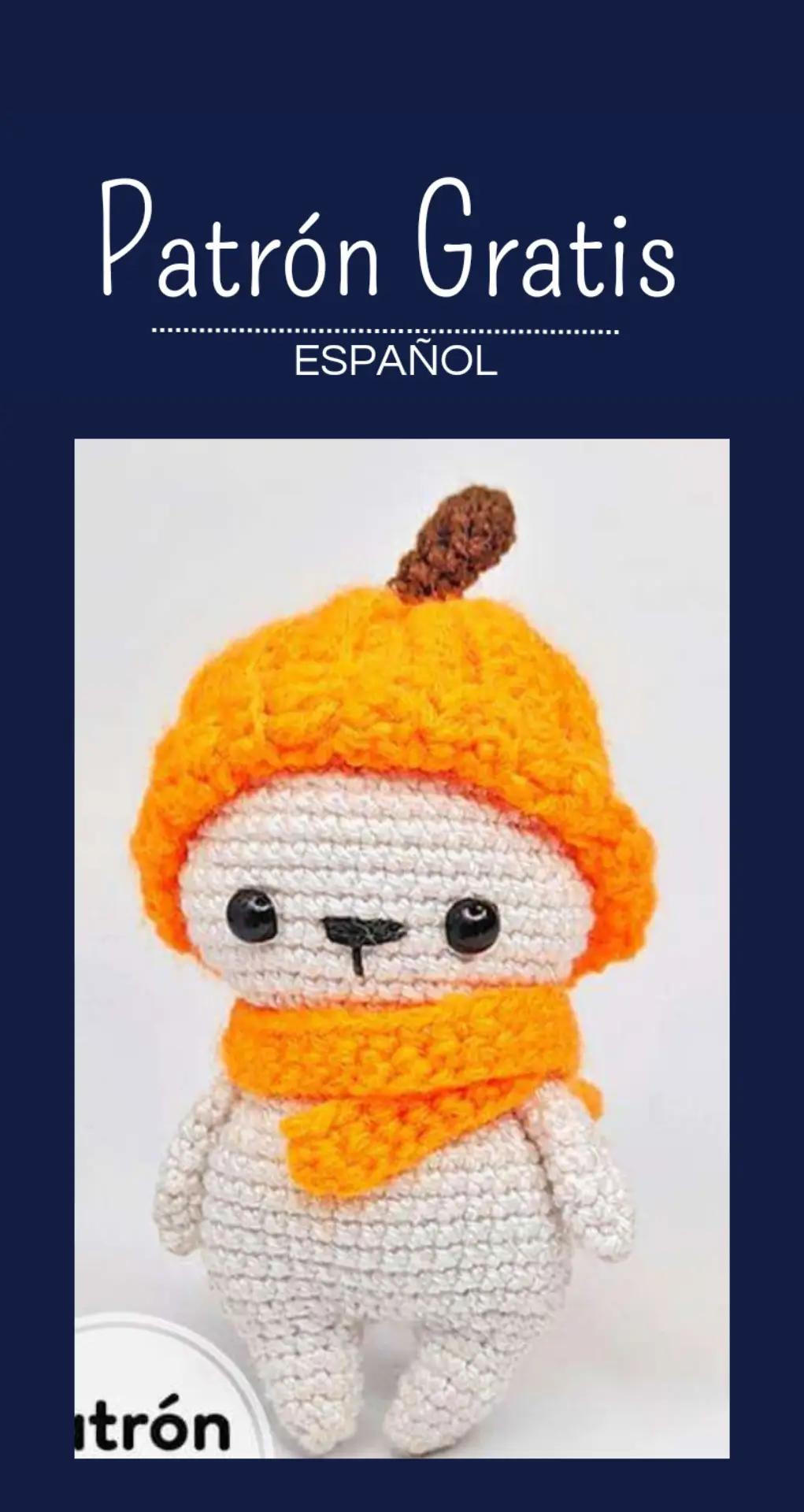 PDF Oso Calabaza Amigurumi Patrón Gratis Paso a Paso