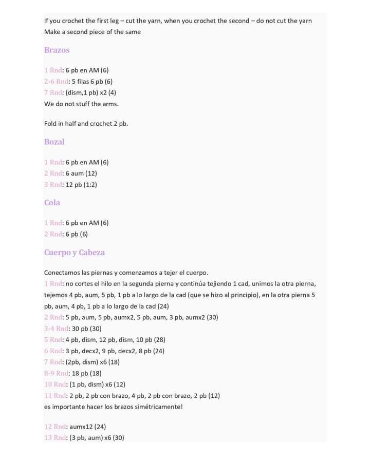 PDF Oso de peluche rosa fácil Amigurumí Patrón Gratis