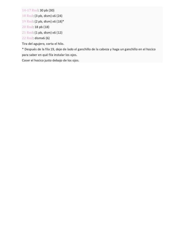 PDF Oso de peluche rosa fácil Amigurumí Patrón Gratis