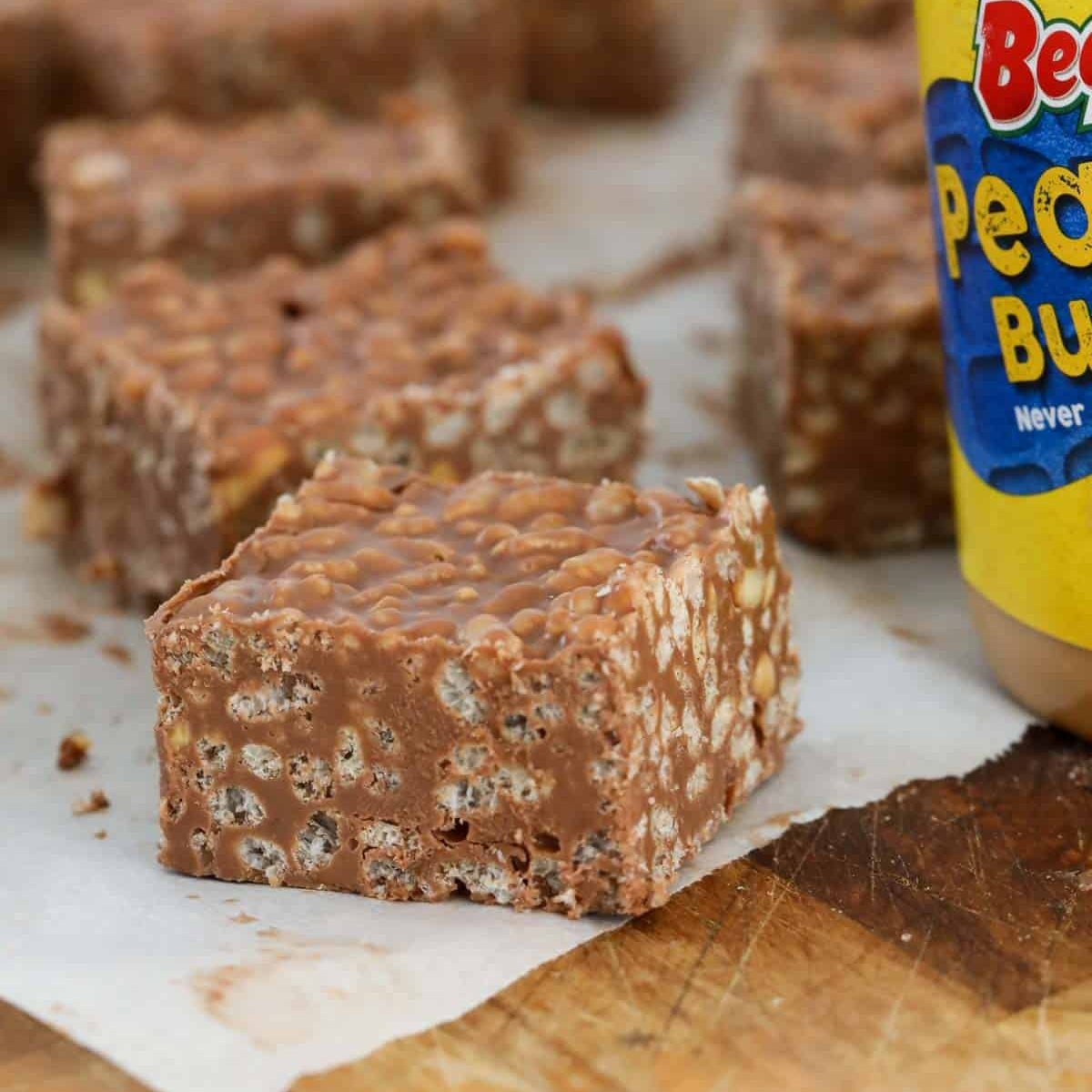 Peanut Butter Crunch Bars: No-Bake Chocolatey Rice Treats