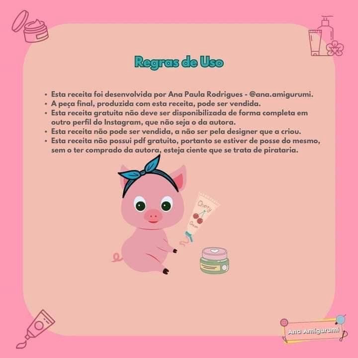 Penélope Receita Gratuita: Búp bê lợn hồng Amigurumi dễ thương với mũ xanh